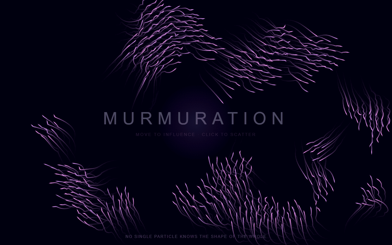 Murmuration: flocking particle simulation