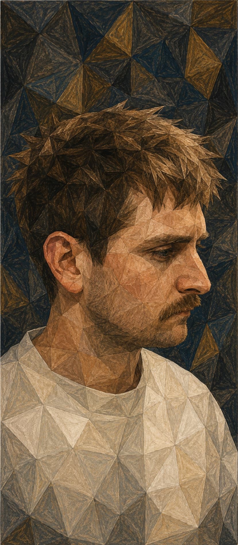 Cubist portrait of Sean Sannito
